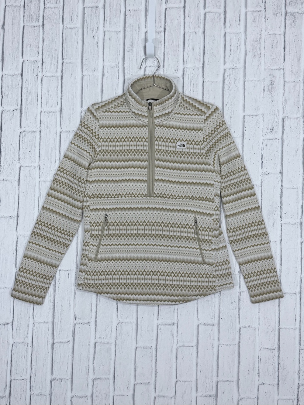 🏔️ The North Face Women’s Fair Isle Nordic Sweater Fleece 1/4 Zip Pullover M